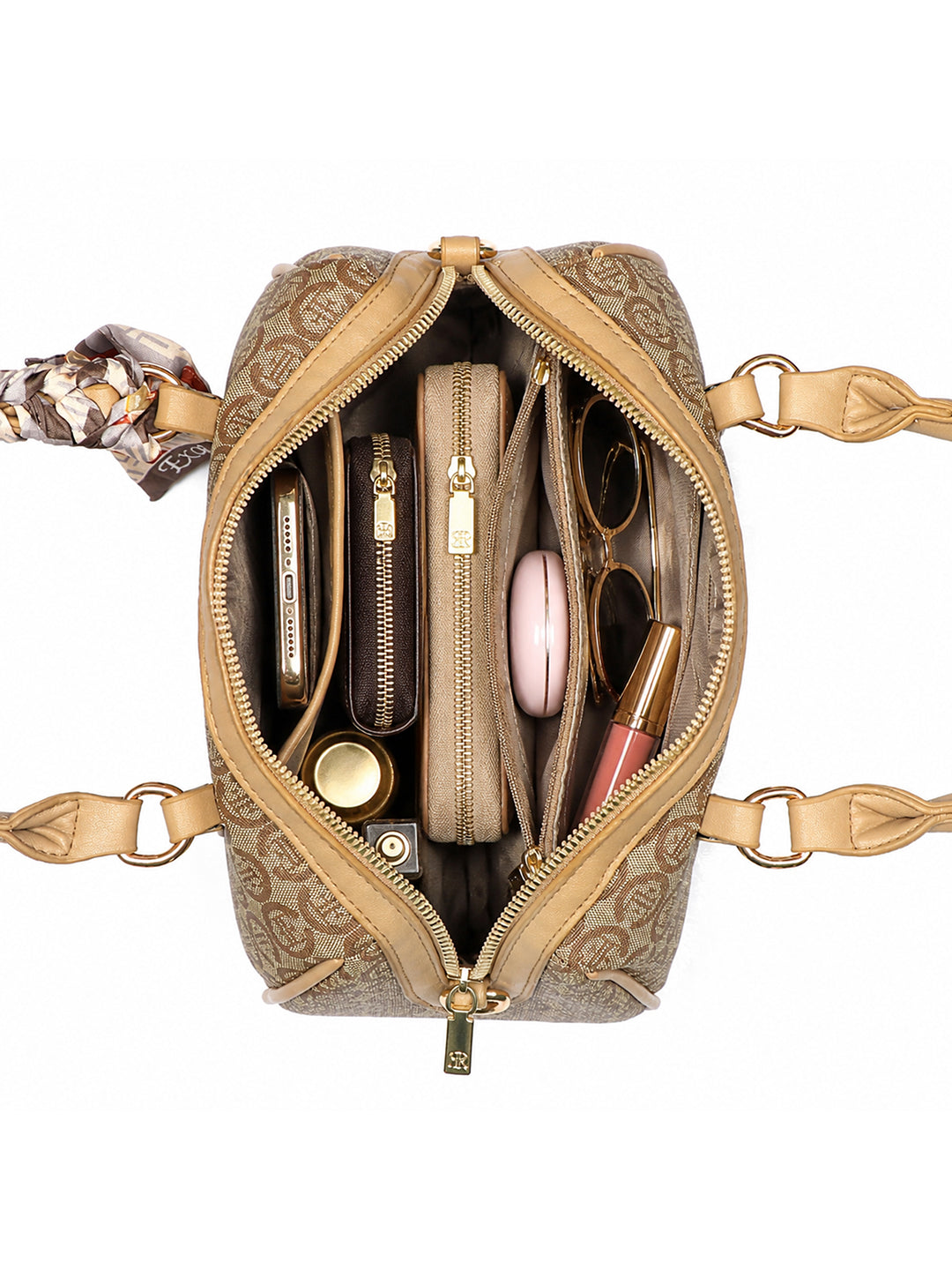 Exotic Monogram Pattern Top Handheld Handbag