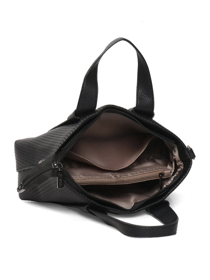 Exotic Valeria Satchel Sling Bag for Women Textured Leatherette Top Handle & Detachable Crossbody Strap