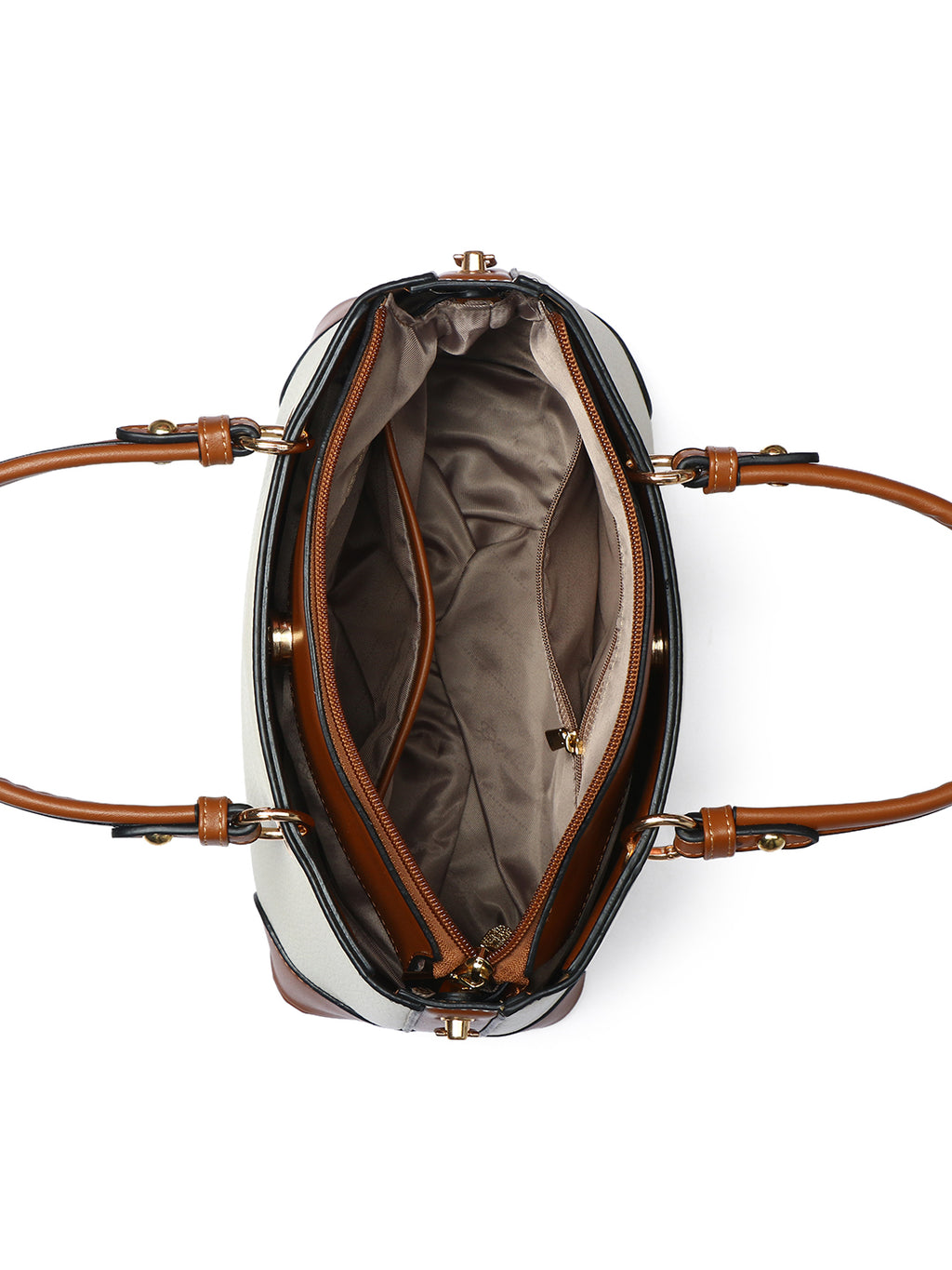 Exotic Caramel Edge Structured Handbag