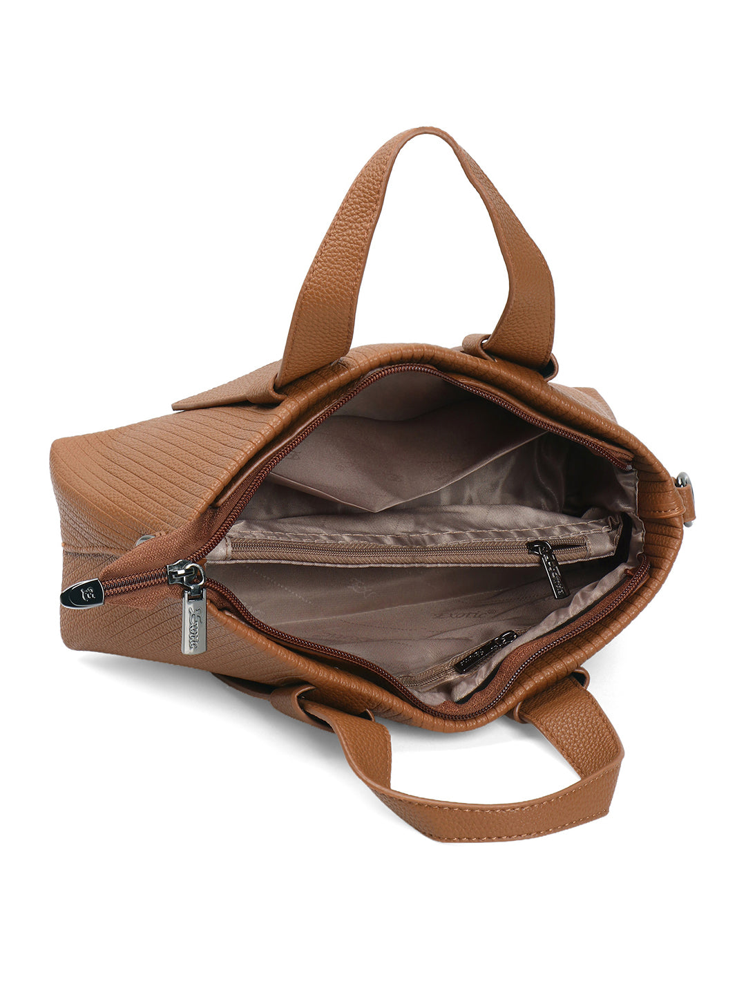 Exotic Valeria Satchel Sling Bag for Women Textured Leatherette Top Handle & Detachable Crossbody Strap