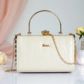 Exotic Premium Crystal Charm Sling Bag with Detachable Chain Handel Gift for Women (Peal)