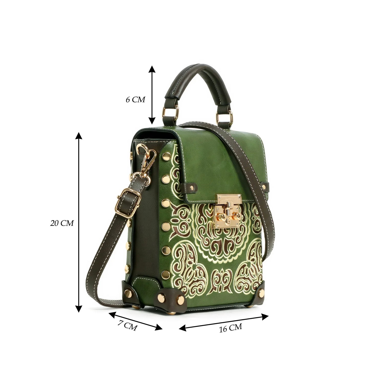 EXOTIC® Grace Luxe Mini Crossbody Bag | Elegant Women’s Handbag with Gold Handle - exoticstore