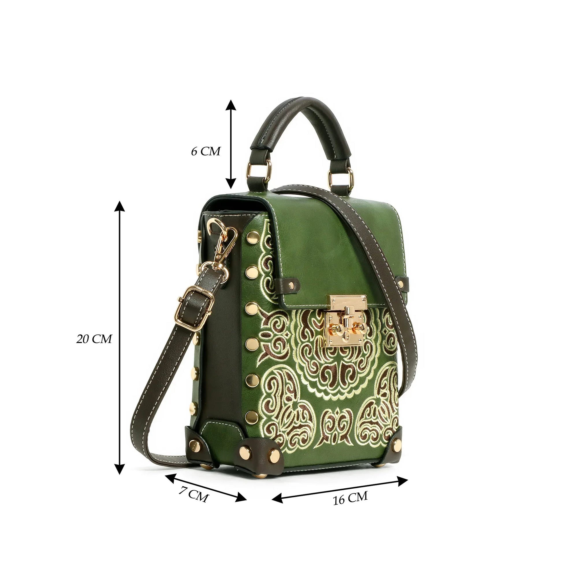 EXOTIC® Grace Luxe Mini Crossbody Bag | Elegant Women’s Handbag with Gold Handle - exoticstore