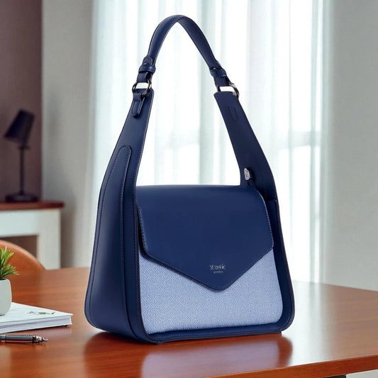 Exotic Textured Flap Closure Hand Bag.