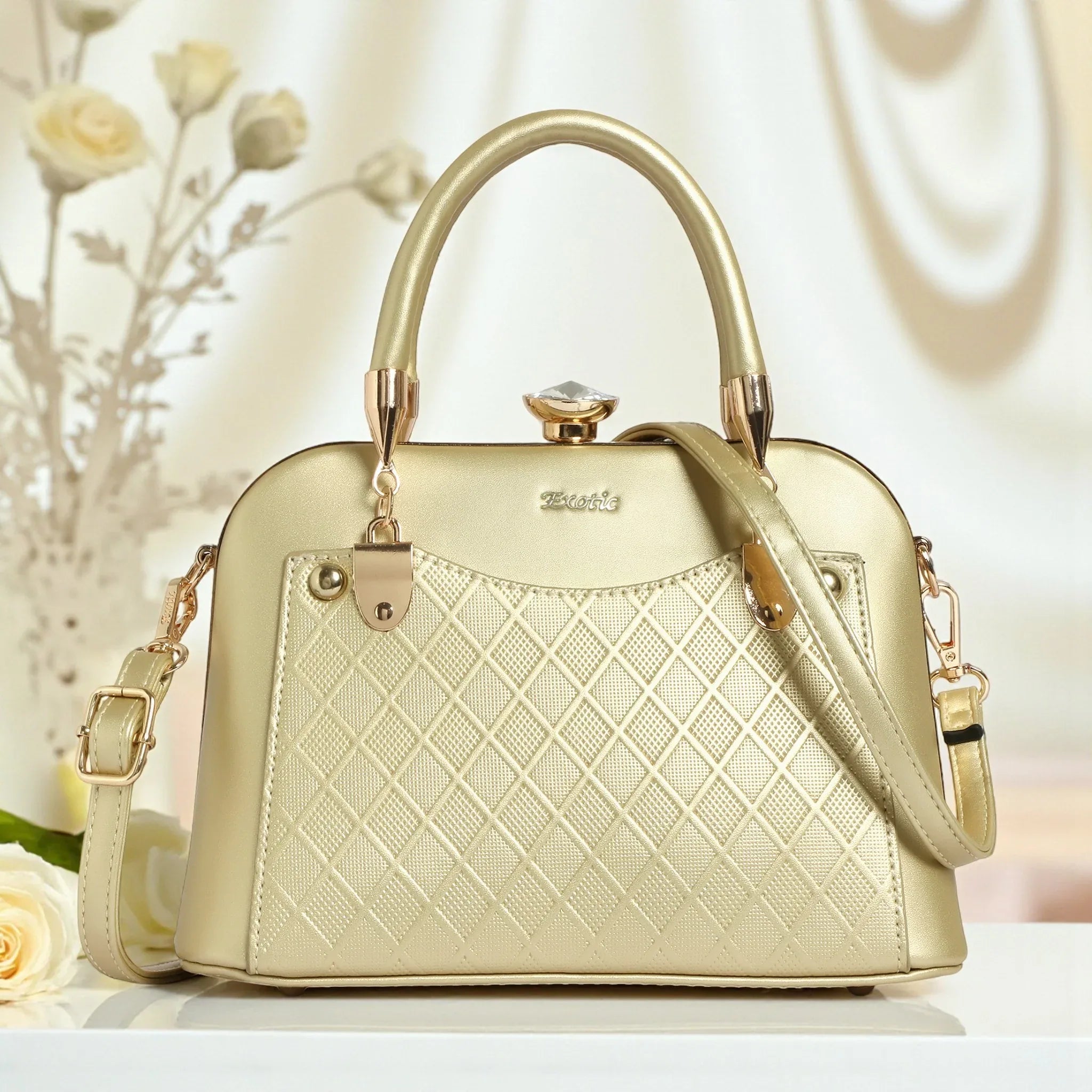 EXOTIC® Diamond Elegance Sling & Clutch | Luxury Party & Wedding Bag - exoticstore