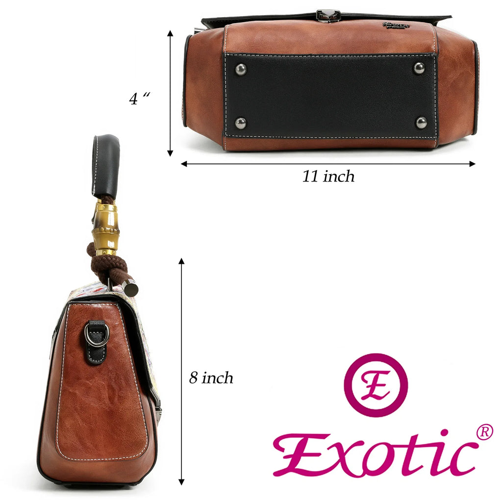 Exotic® Women's Satchel Vintage Retro Embroidery Sling Bag - exoticstore