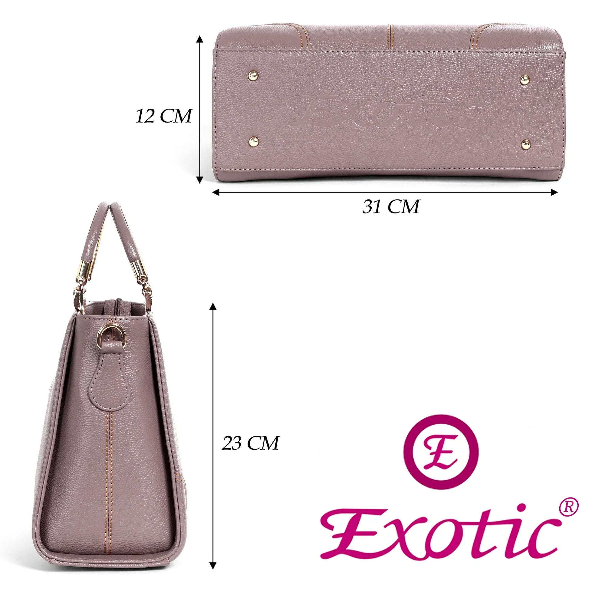 Exotic Signature Gold-Handle Tote - exoticstore