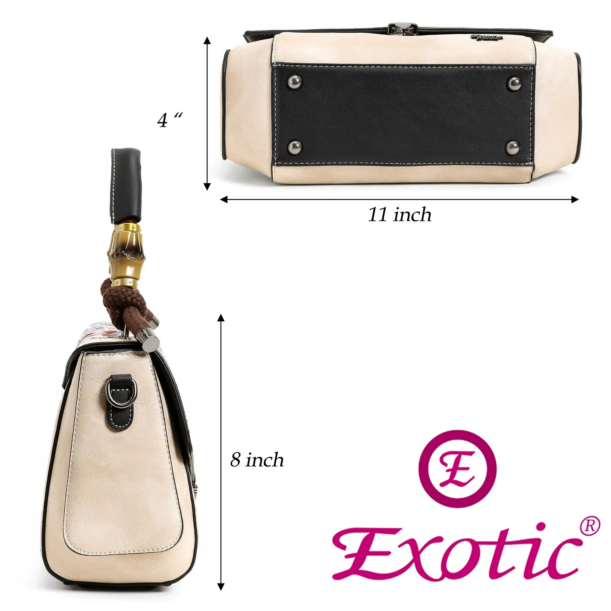 Exotic® Women's Satchel Vintage Retro Embroidery Sling Bag - exoticstore