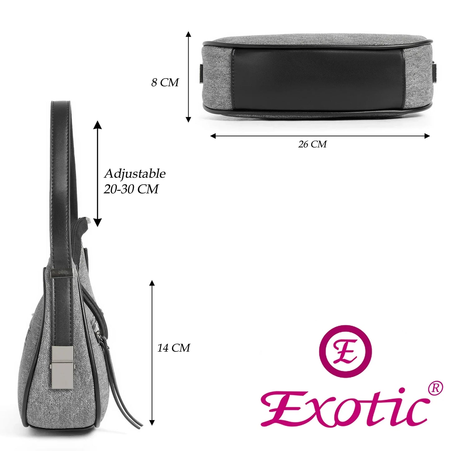 Crescent Baguette Bag - exoticstore