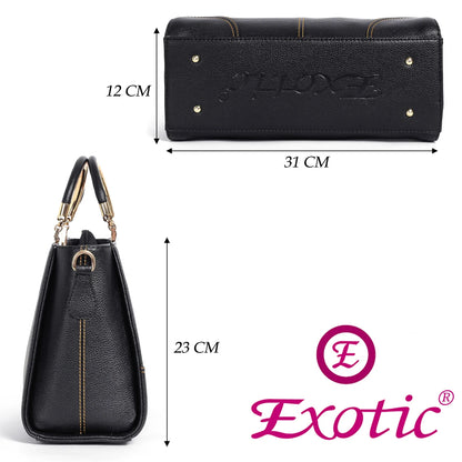Exotic Signature Gold-Handle Tote - exoticstore