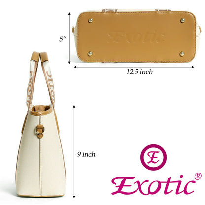 Exotic Premium Logo-Strap Women’s Tote Handbag - exoticstore