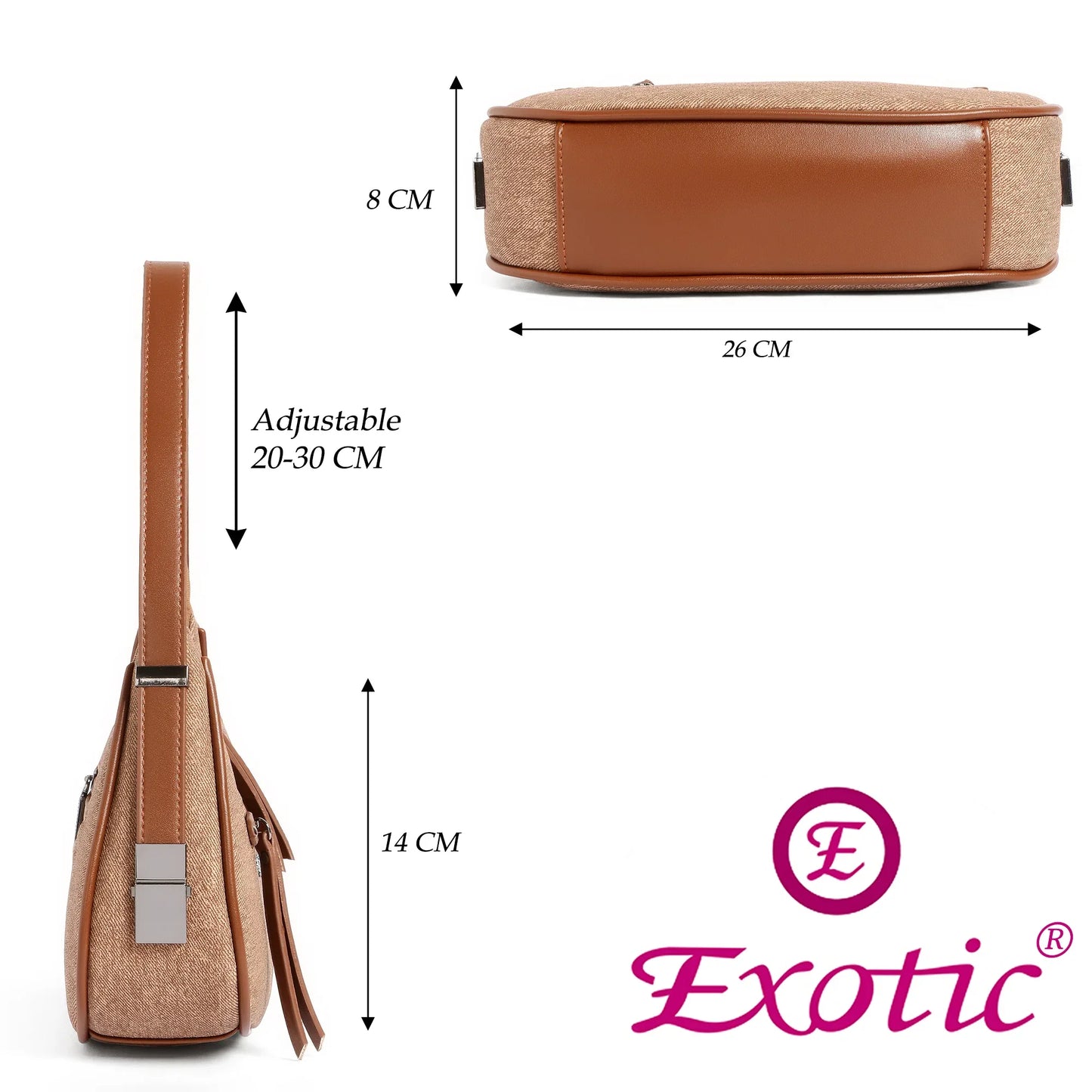 Crescent Baguette Bag - exoticstore