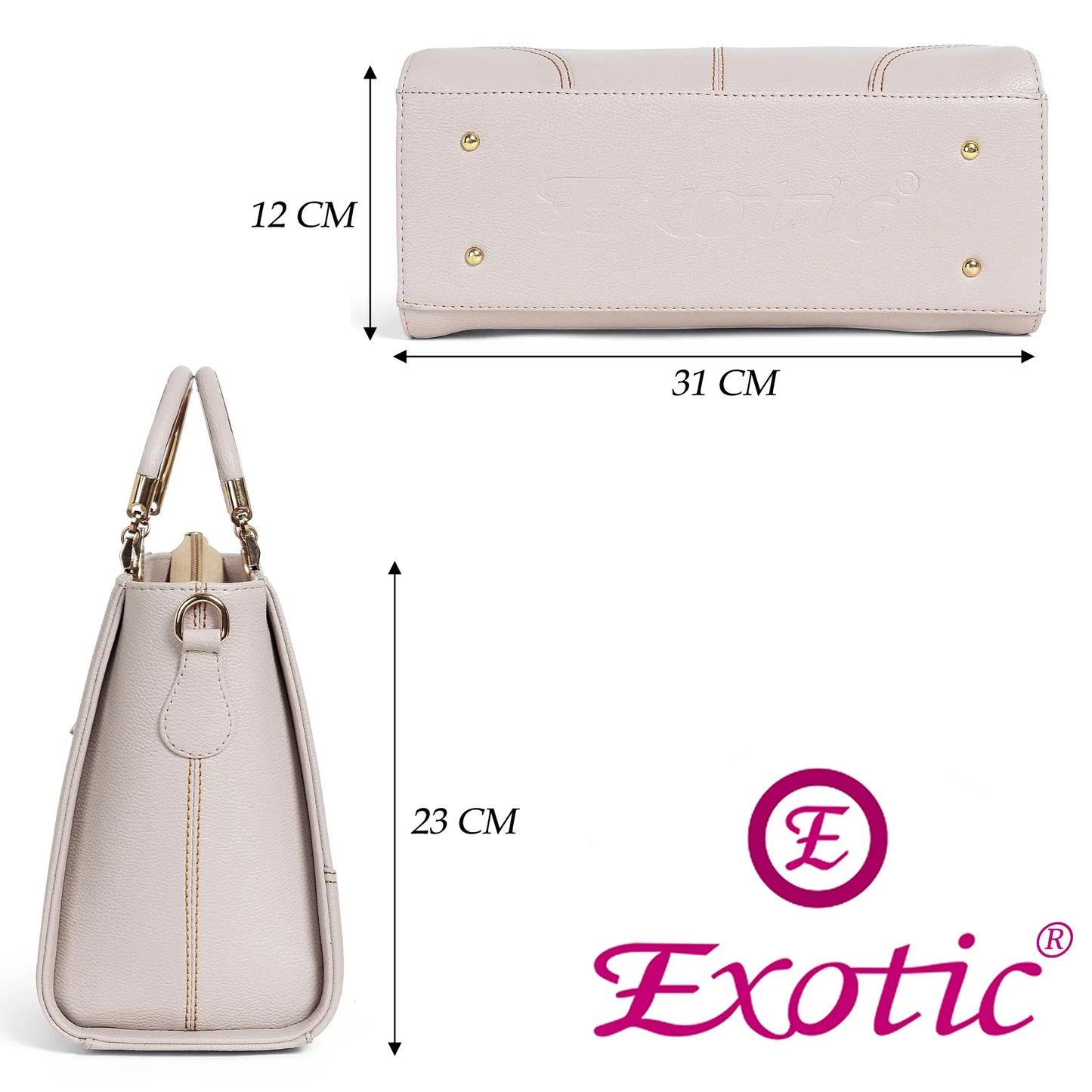 Exotic Signature Gold-Handle Tote - exoticstore