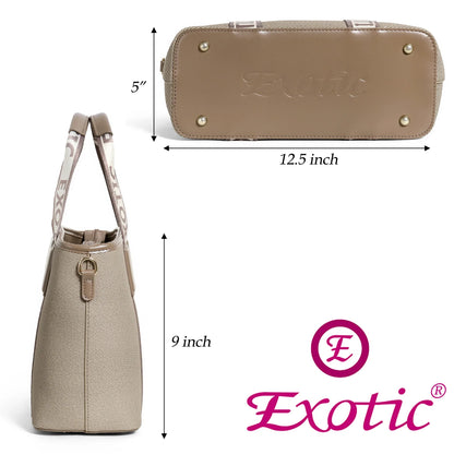 Exotic Premium Logo-Strap Women’s Tote Handbag - exoticstore