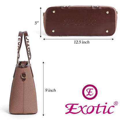 Exotic Premium Logo-Strap Women’s Tote Handbag - exoticstore