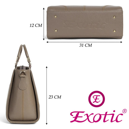 Exotic Signature Gold-Handle Tote - exoticstore