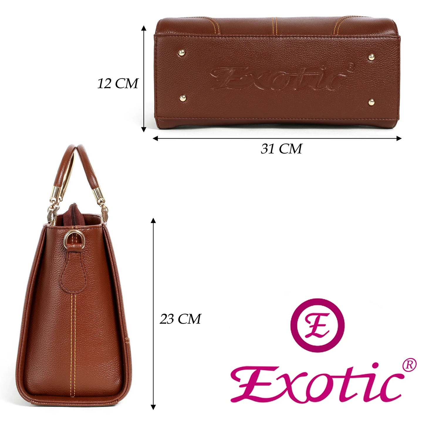Exotic Signature Gold-Handle Tote - exoticstore