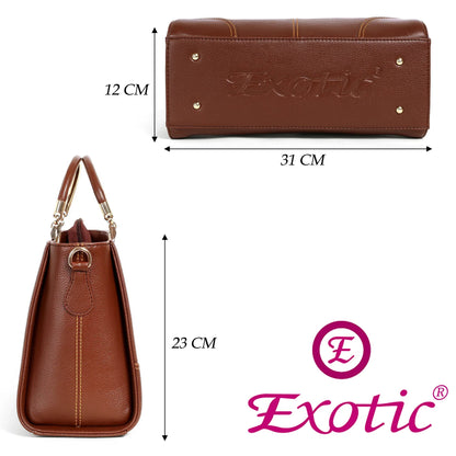 Exotic Signature Gold-Handle Tote - exoticstore