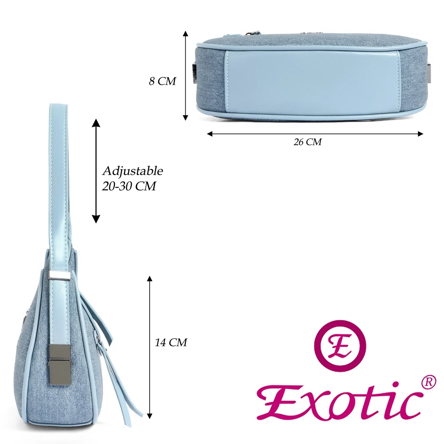 Crescent Baguette Bag - exoticstore