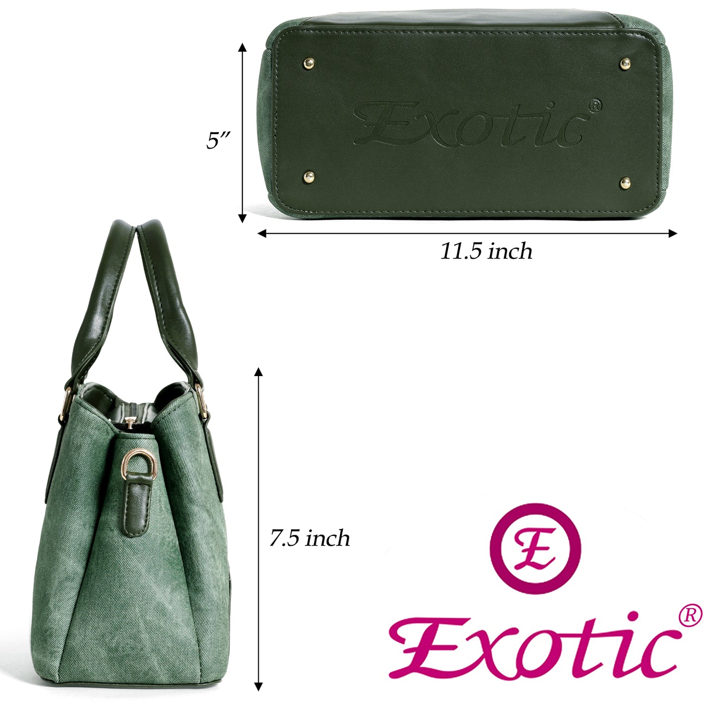 EXOTIC Three section Denim Design, Multipurpose handbag with Shoulder Strap