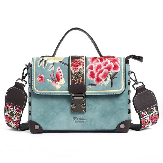 Exotic® Embroidery Design Box type Shoulder Sling Bag For Women - exoticstore