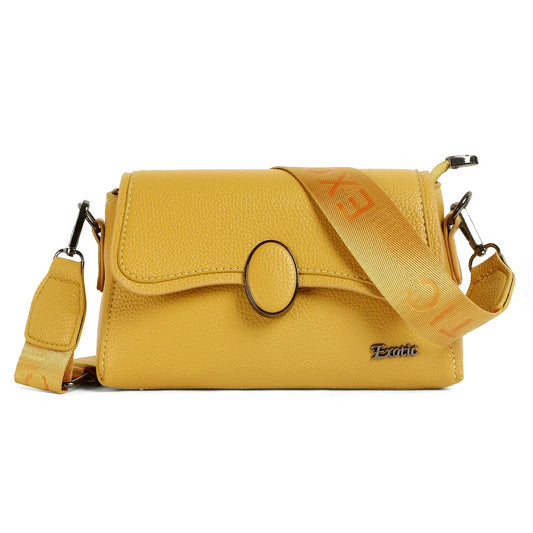 Exotic Unique Shape Texture Design Flap Sling Bag.