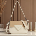 Exotic Textured Style Meets Sophistication Flap Sling Bag (Beige)