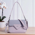Exotic Textured Style Meets Sophistication Flap Sling Bag (Purple)