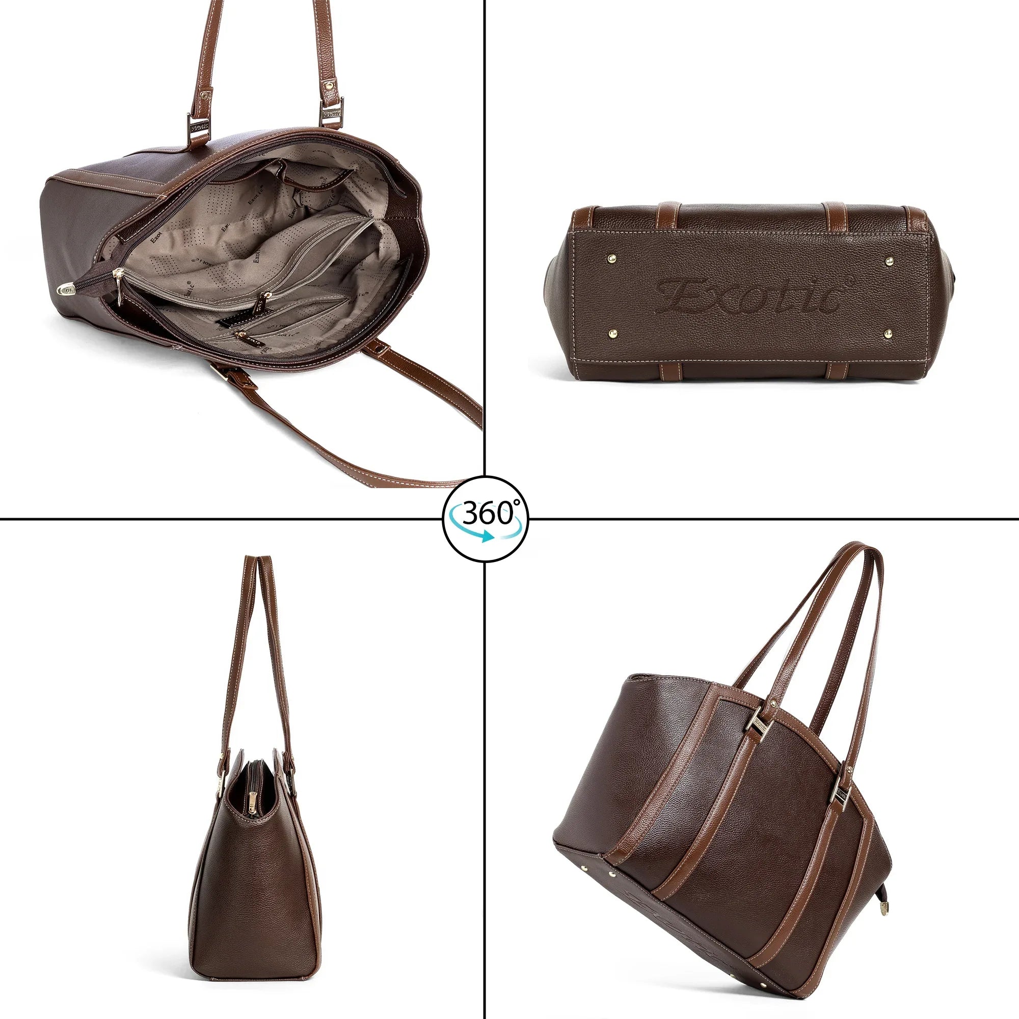 Elegant Dual-Tone Structured Tote Bag - exoticstore