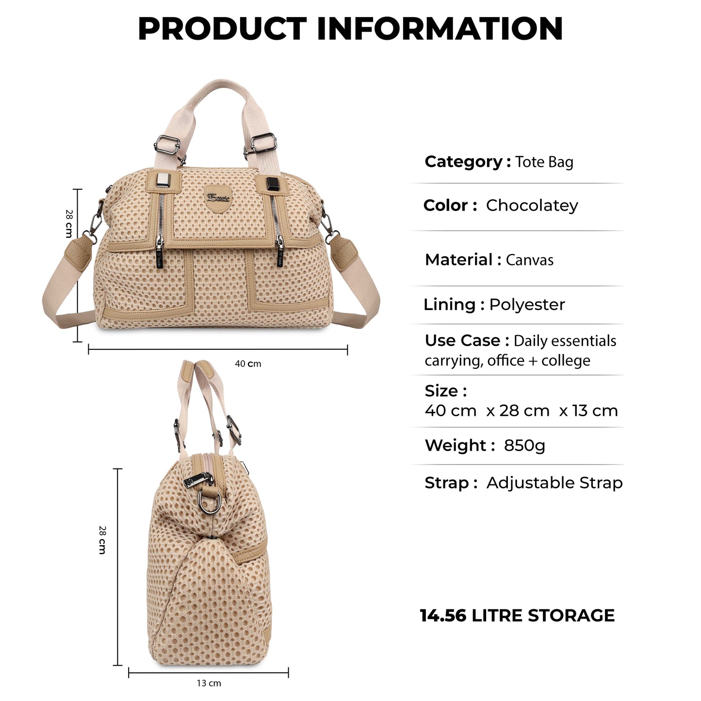 Exotic Premium Mesh Fabric Hand & Sling Bag with Multiple Compartments and Adjustable Strap