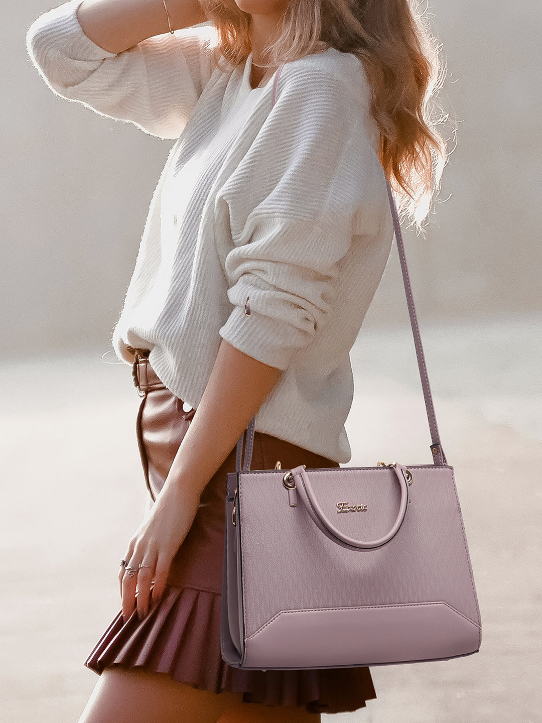 Exotic Elevate Your Stylish Premium Handbag (Lavender)